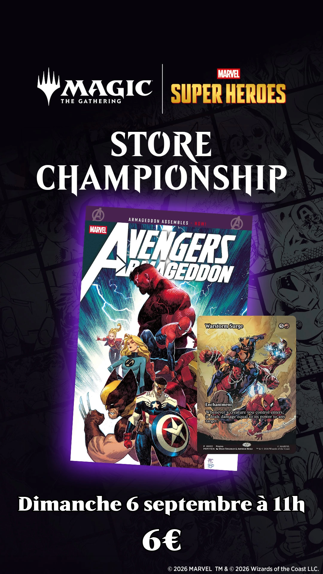 Magic Store Championship Marvel 6€